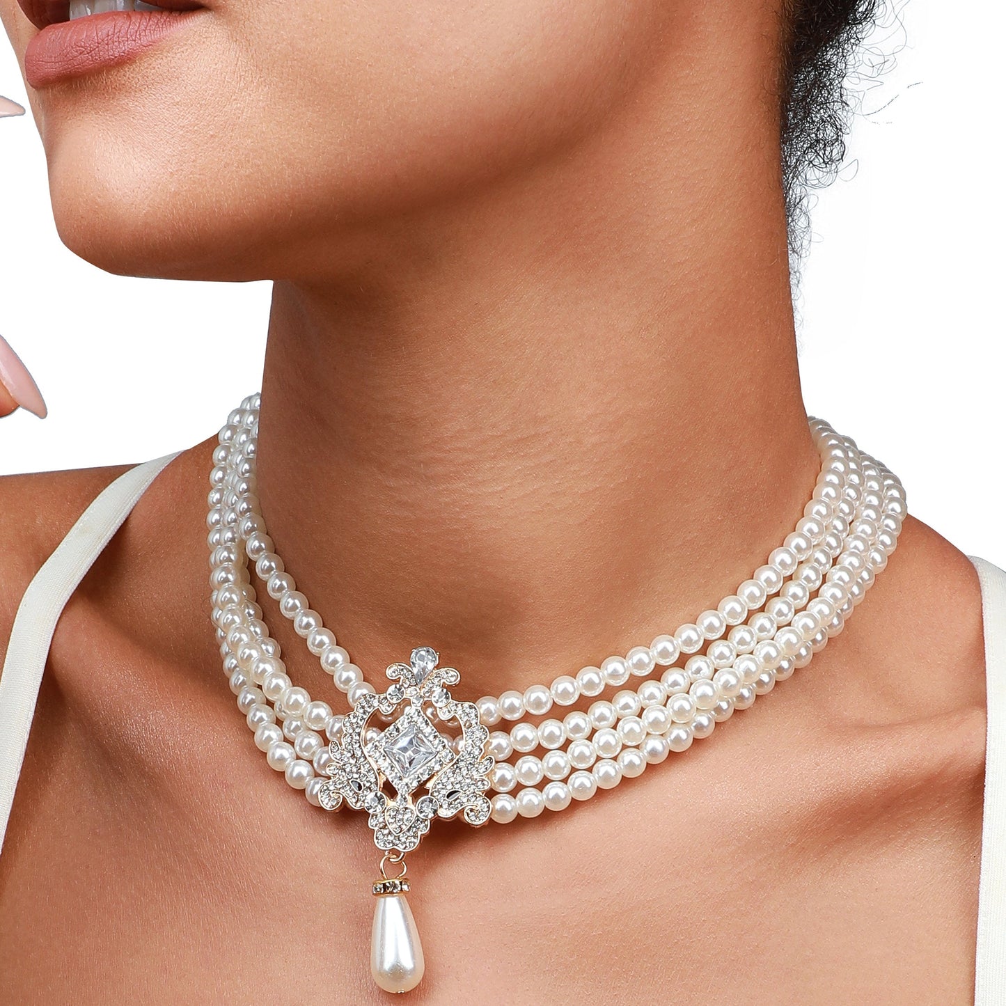 Gold-Plated Short Necklace Necklace