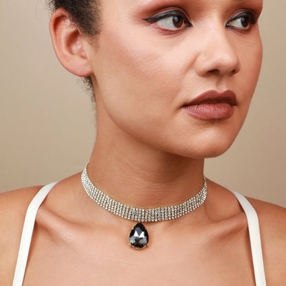 Silver-Plated Short Necklace Necklace