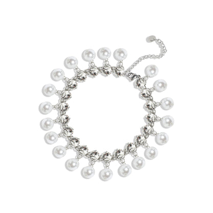 Silver-Plated Short Necklace Necklace