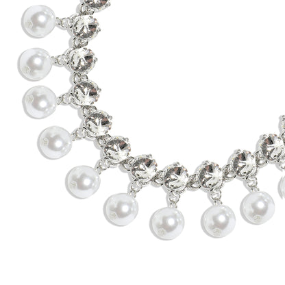 Silver-Plated Short Necklace Necklace