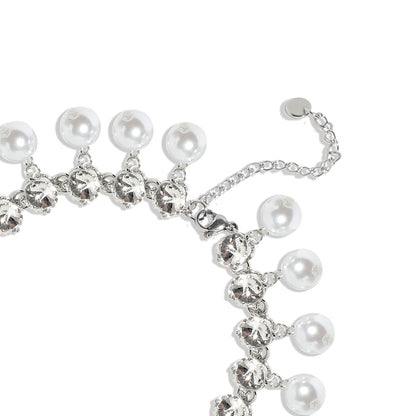 Silver-Plated Short Necklace Necklace