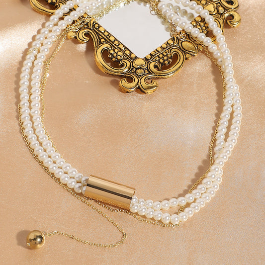 Gold-Plated Short Necklace Necklace