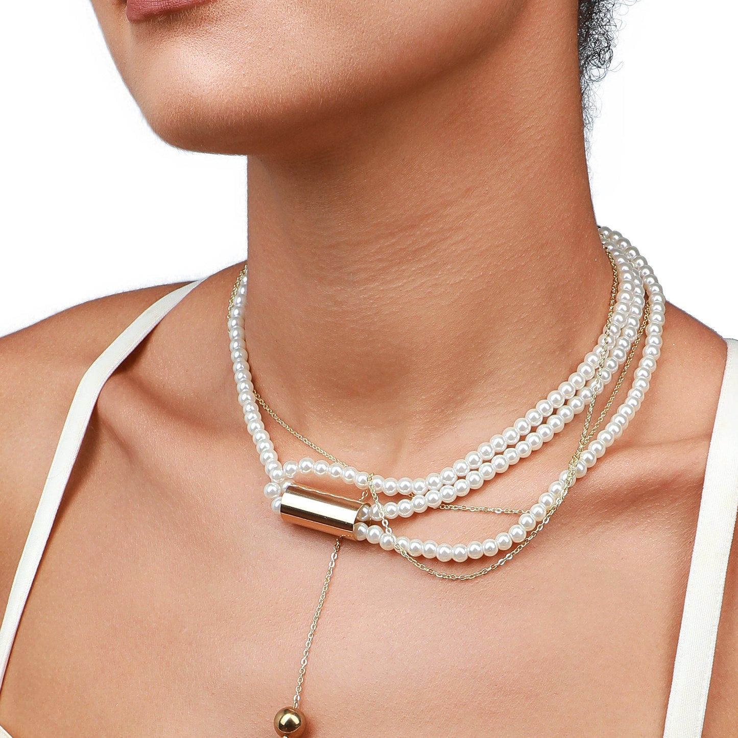Gold-Plated Short Necklace Necklace