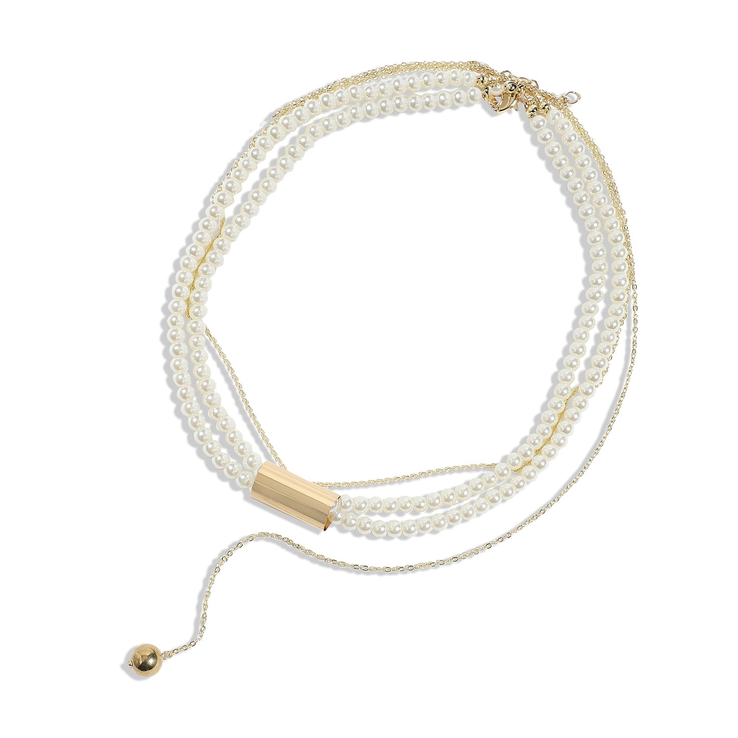 Gold-Plated Short Necklace Necklace