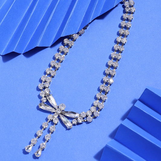 Silver-Plated Short Necklace Necklace