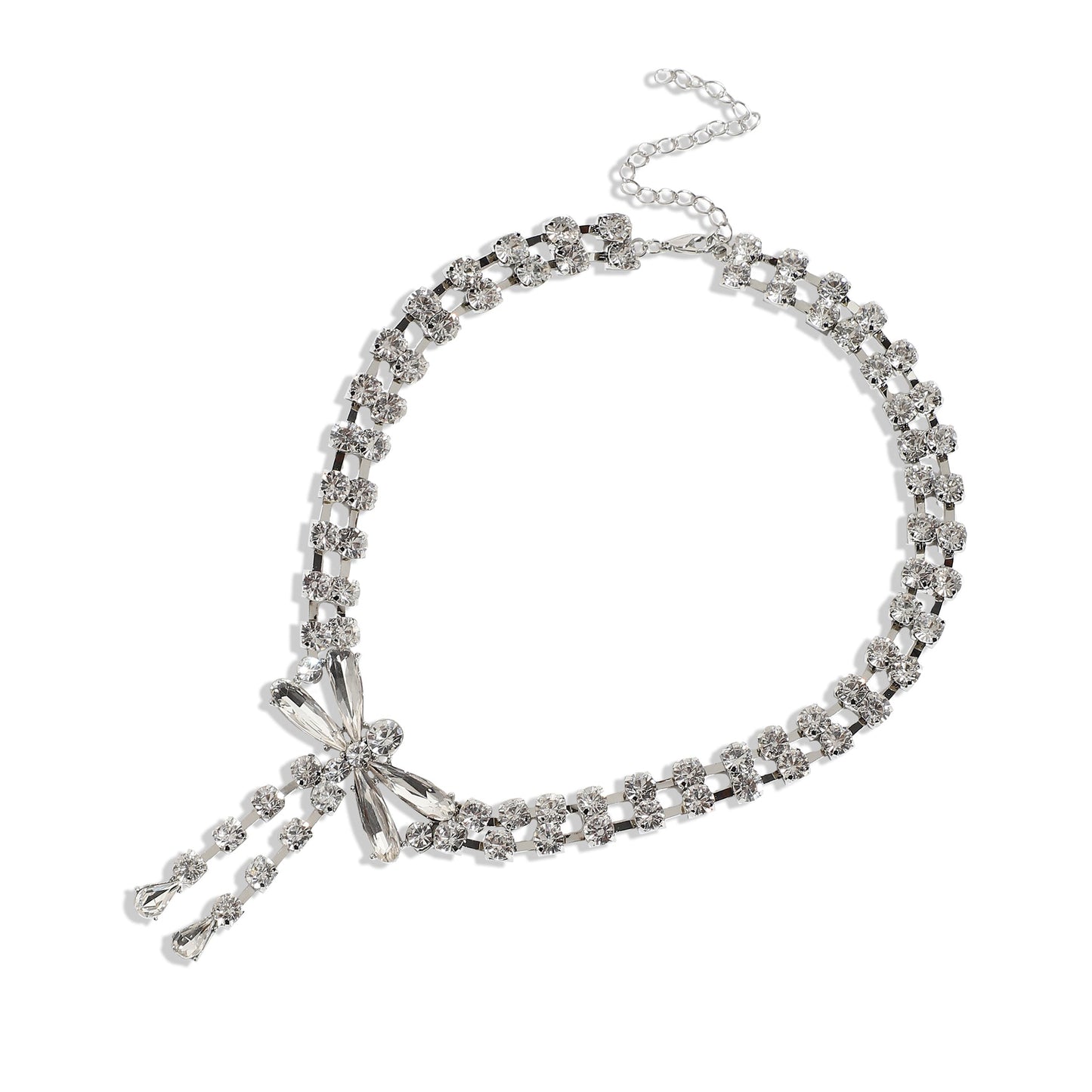 Silver-Plated Short Necklace Necklace