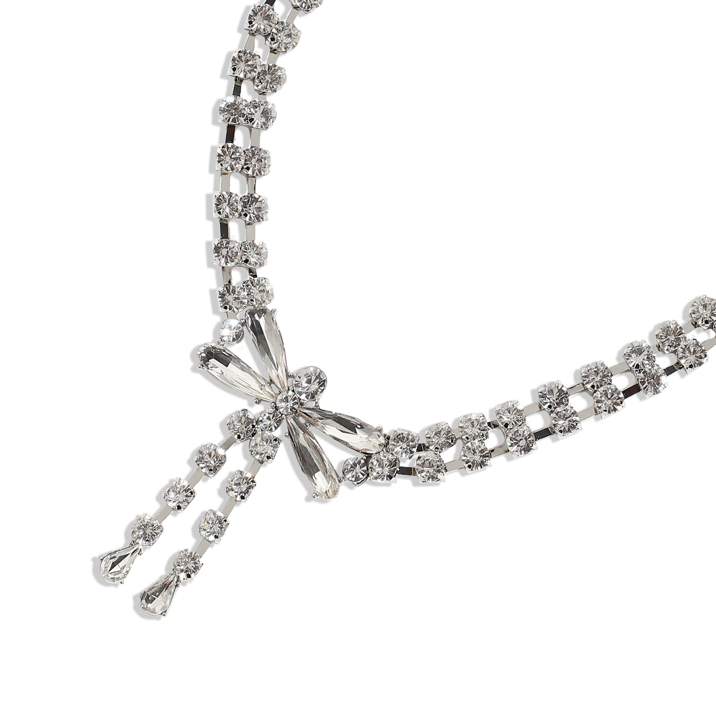 Silver-Plated Short Necklace Necklace