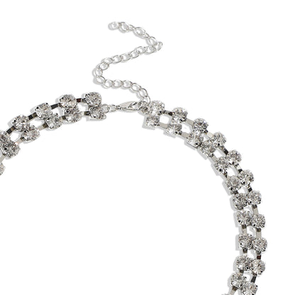 Silver-Plated Short Necklace Necklace