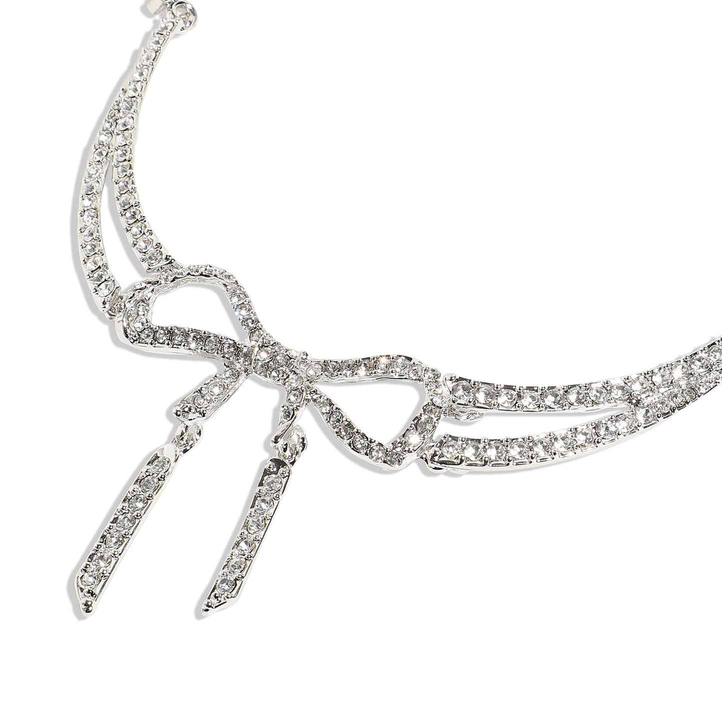 Silver-Plated Short Necklace Necklace