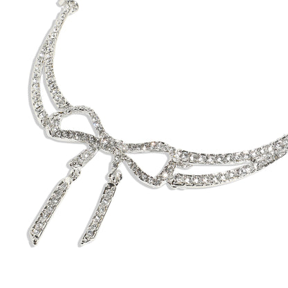Silver-Plated Short Necklace Necklace