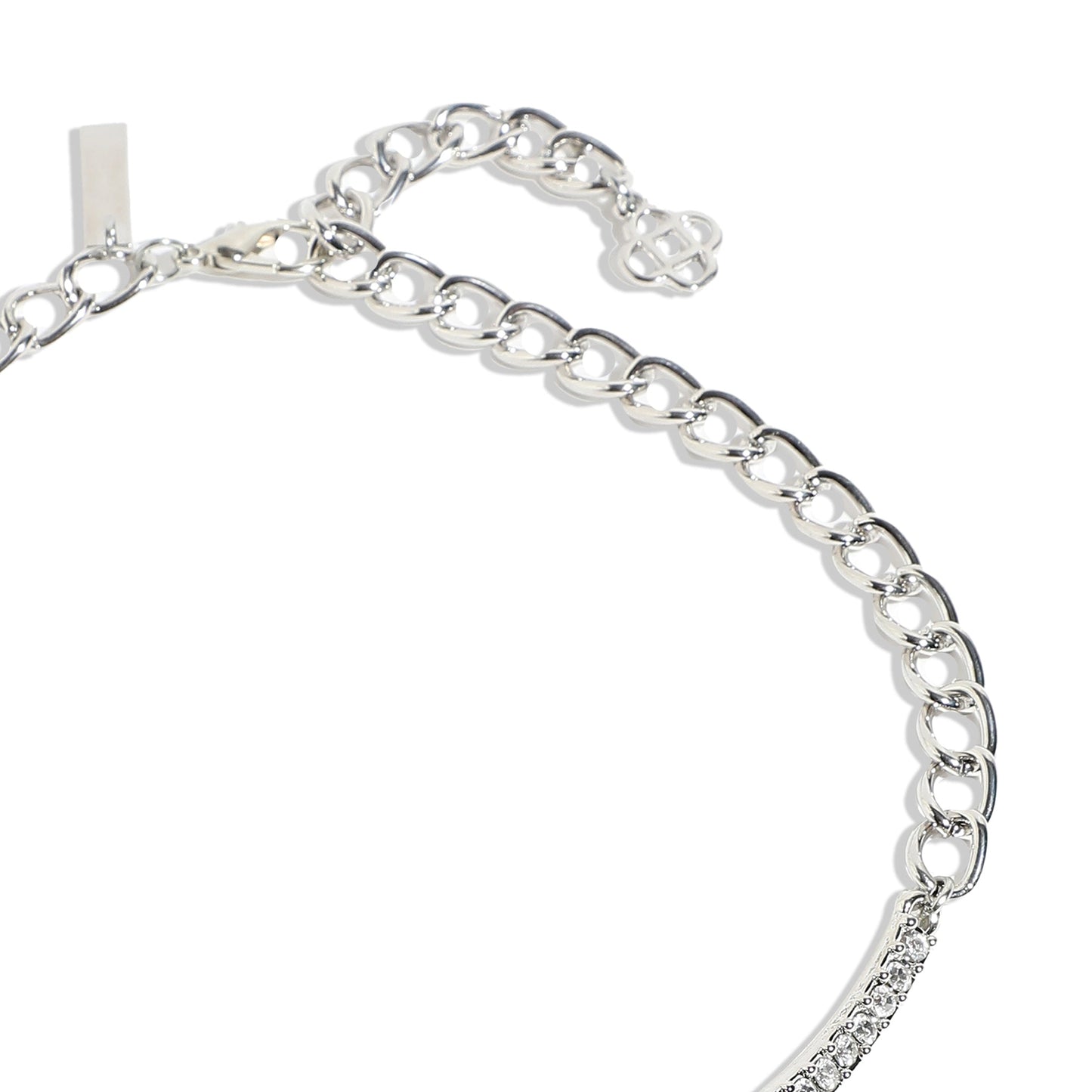 Silver-Plated Short Necklace Necklace