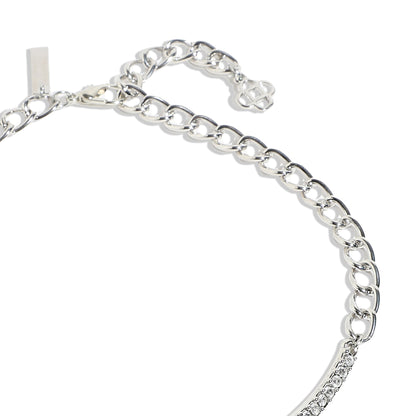 Silver-Plated Short Necklace Necklace