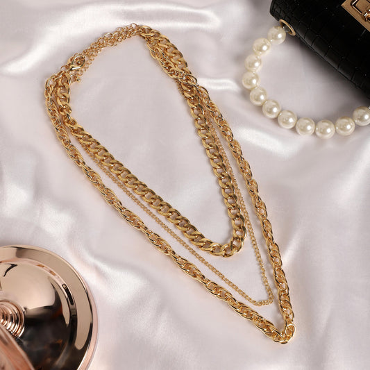 Gold-Plated Short Necklace Necklace