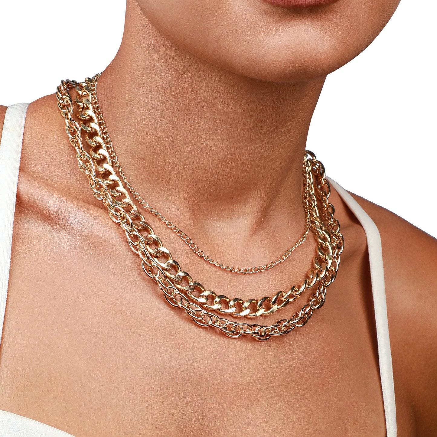 Gold-Plated Short Necklace Necklace