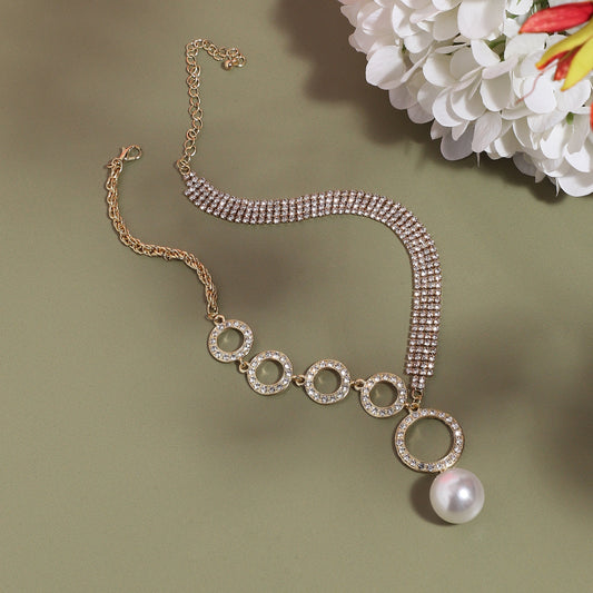 Gold-Plated Short Necklace Necklace