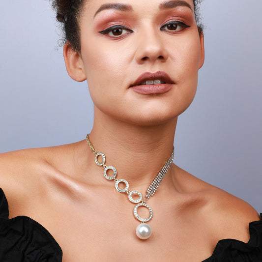 Gold-Plated Short Necklace Necklace