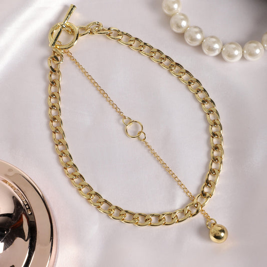 Gold-Plated Short Necklace Necklace