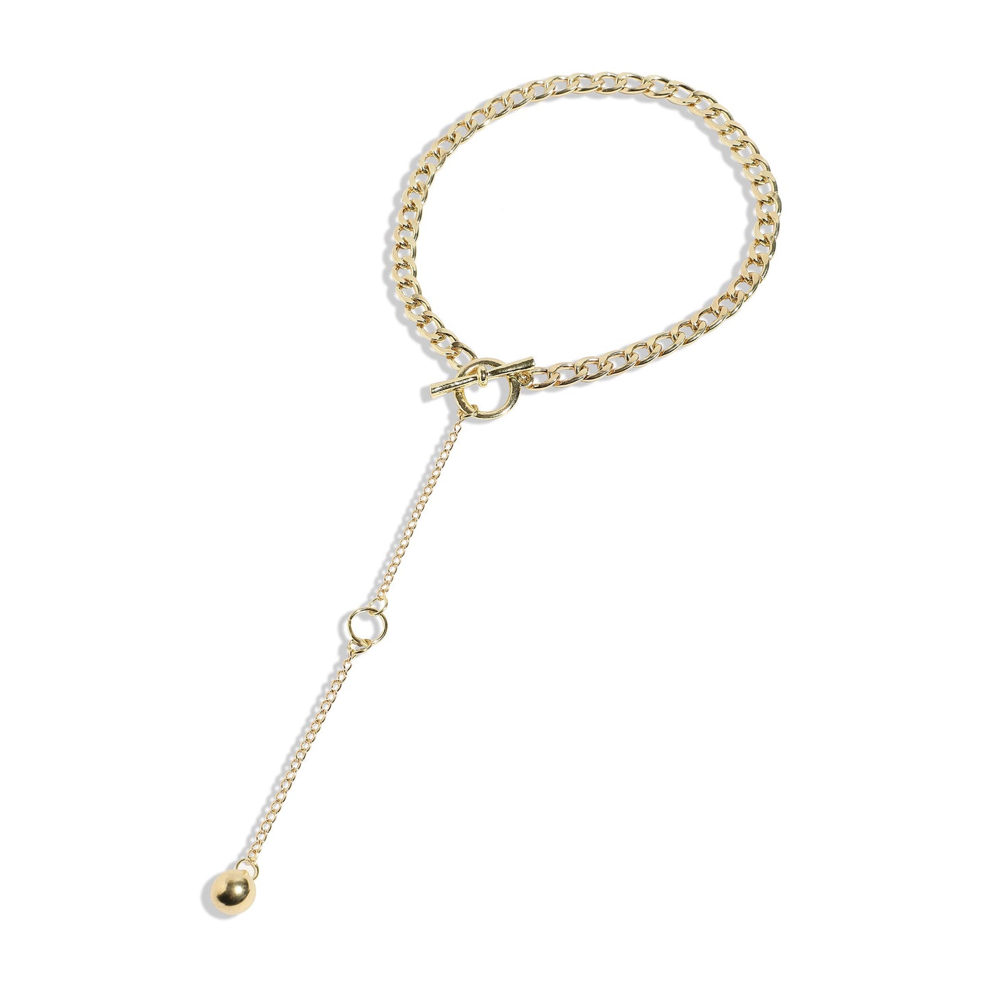 Gold-Plated Short Necklace Necklace