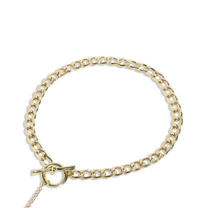 Gold-Plated Short Necklace Necklace