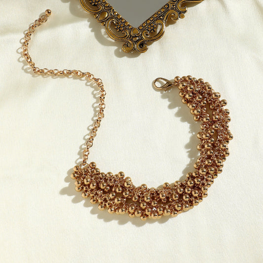 Gold-Plated Short Necklace Necklace