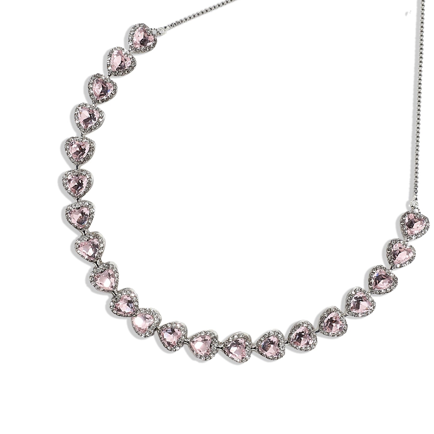 Silver-Plated Short Necklace Necklace