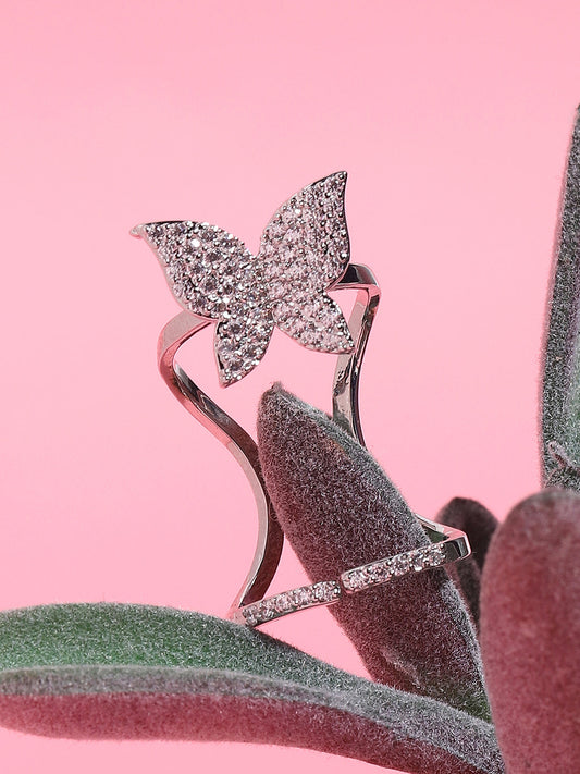 Silver-Plated Nail Ring