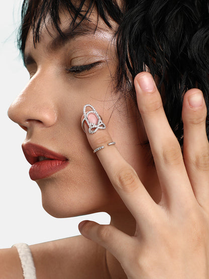 Silver-Plated Nail Ring