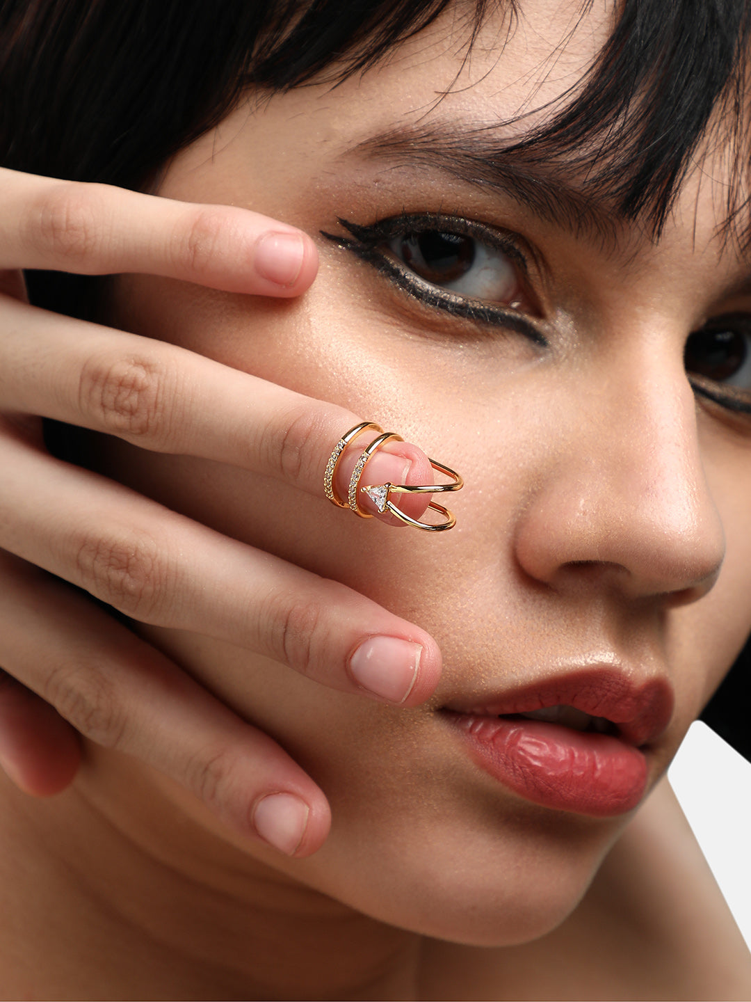 Gold-Plated Nail Ring