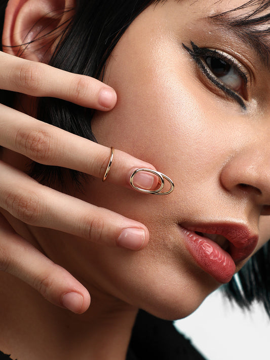 Gold-Plated Nail Ring