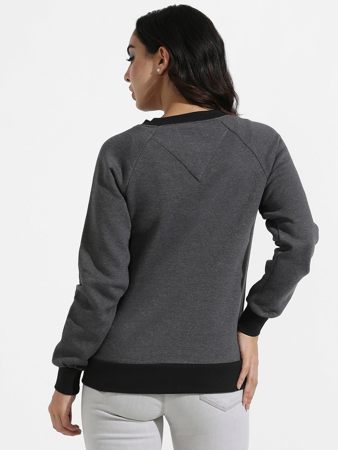 Zip-Front Hoodie With Contrast Hem