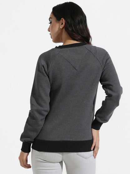 Zip-Front Hoodie With Contrast Hem