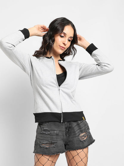 Colourblock Sweatshirt With Zip-Closure