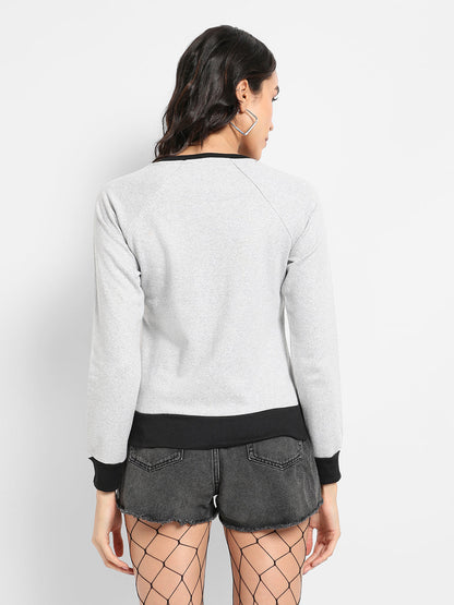 Colourblock Sweatshirt With Zip-Closure