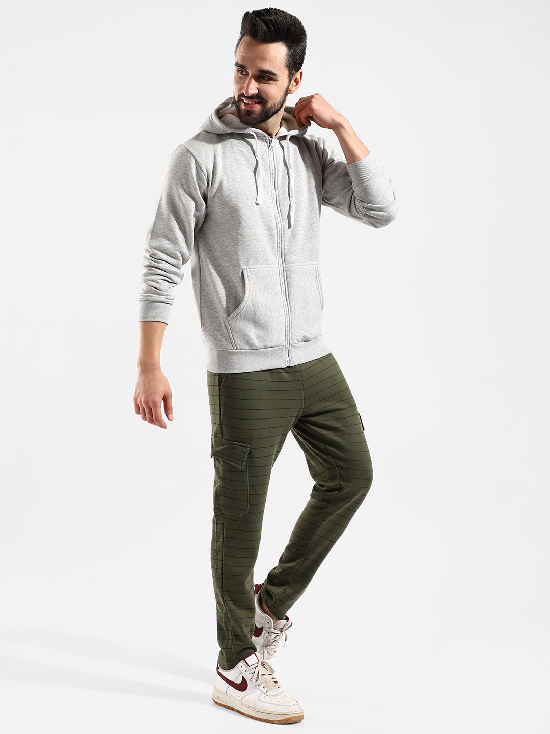 Cotton Solid Regular Fit Tracksuit For Casual Wear