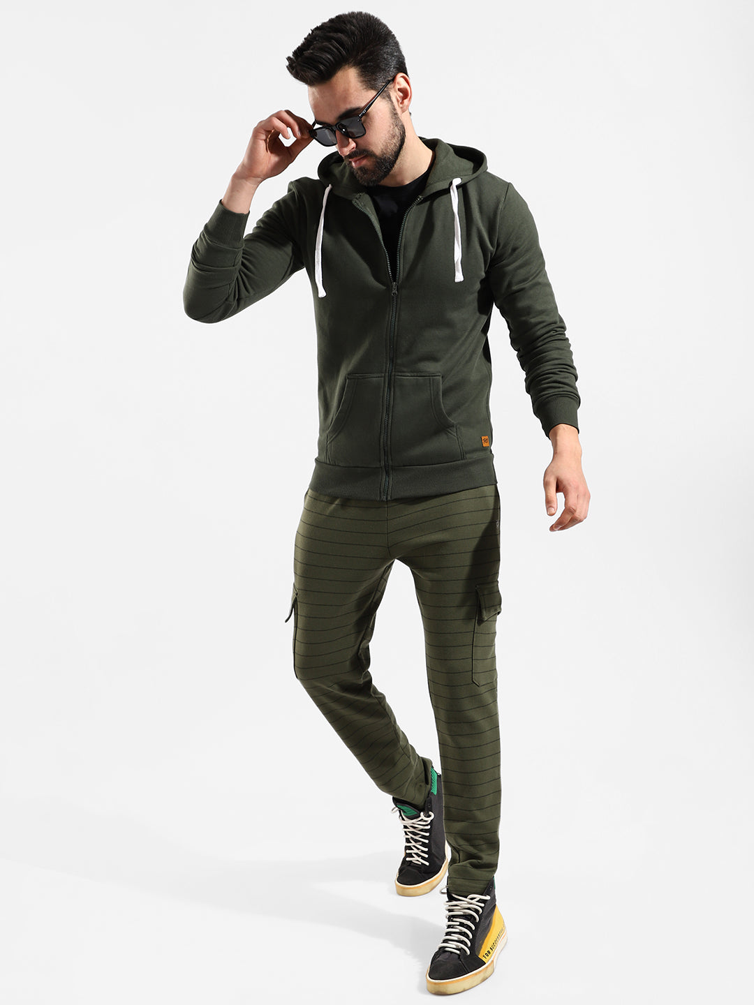 Cotton Solid Regular Fit Tracksuit For Casual Wear