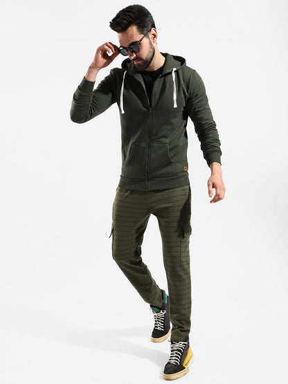 Cotton Solid Regular Fit Tracksuit For Casual Wear