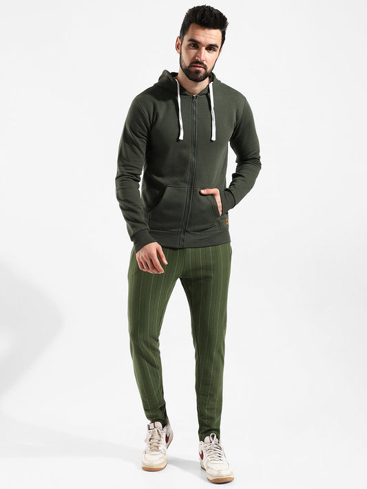 Cotton Solid Regular Fit Tracksuit For Casual Wear