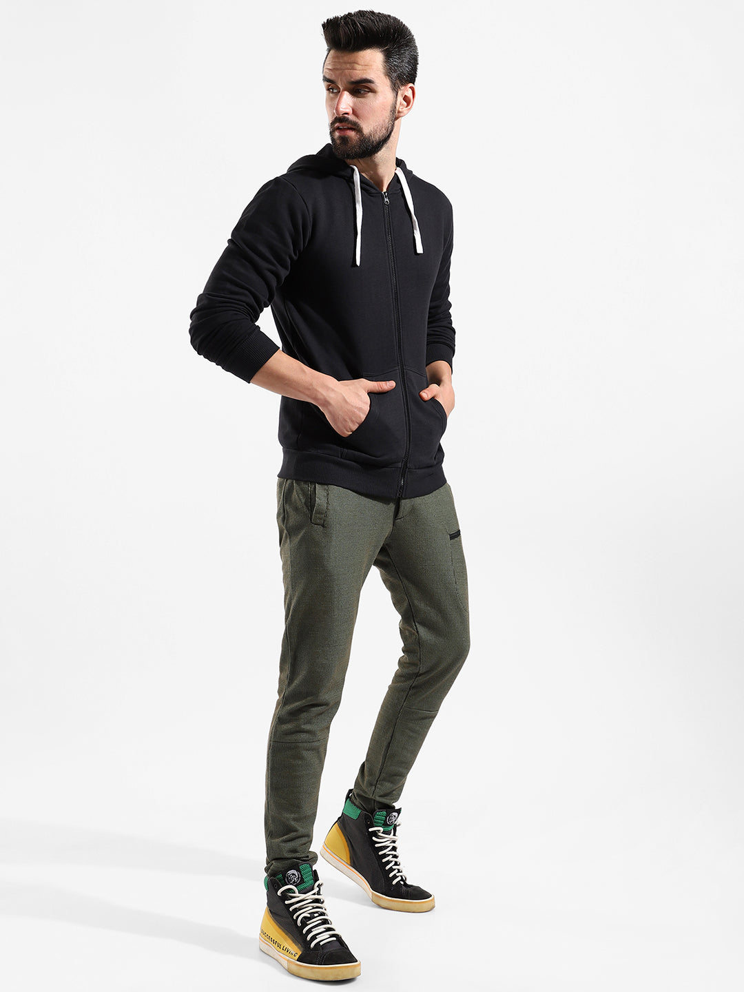 Cotton Solid Regular Fit Tracksuit For Casual Wear