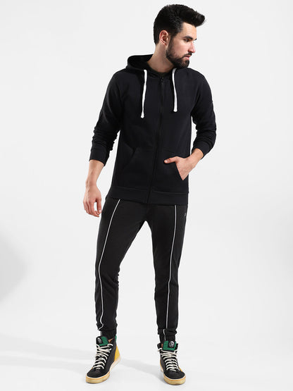 Cotton Solid Regular Fit Tracksuit For Casual Wear