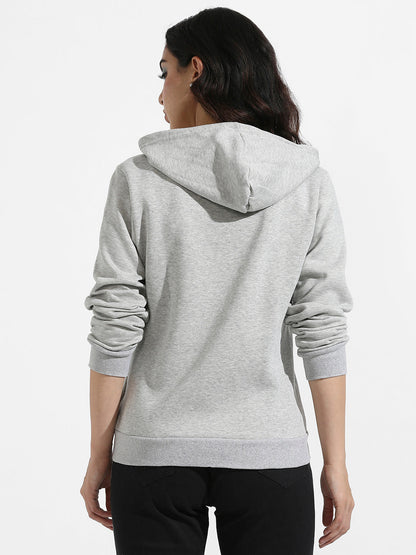 Zip-Front Hoodie With Contrast Drawstring