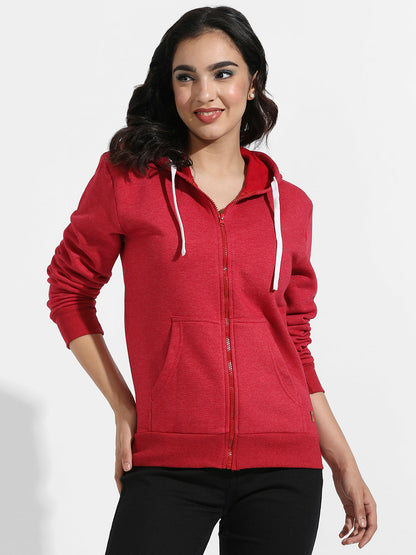 Zip-Front Hoodie With Insert Pocket
