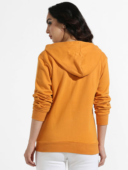 Zip-Front Hoodie With Contrast Drawstring