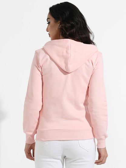 Zip-Front Hoodie With Ribbed Hem