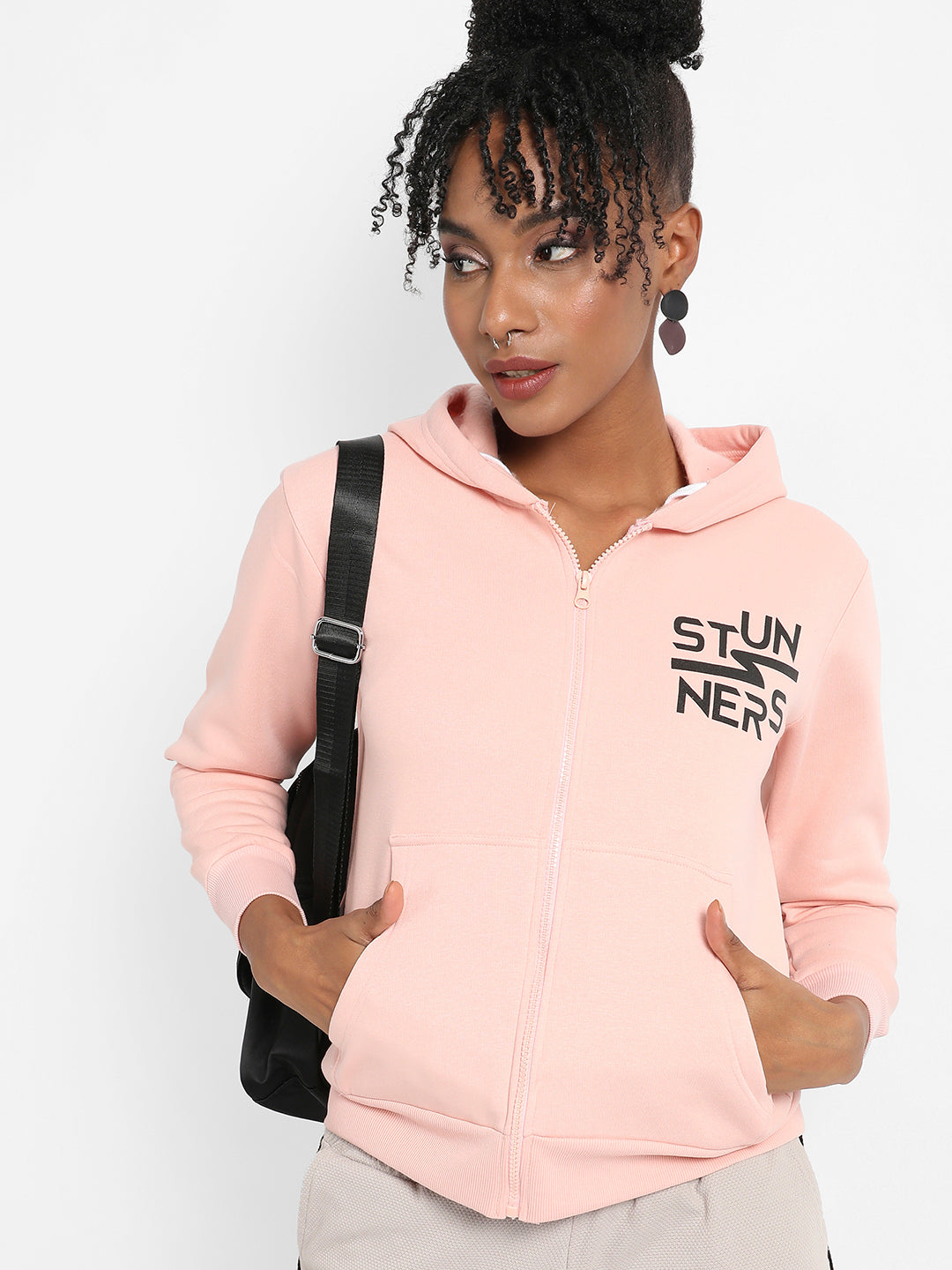 Zip-Front Stunners Hoodie With Kangaroo Pockets
