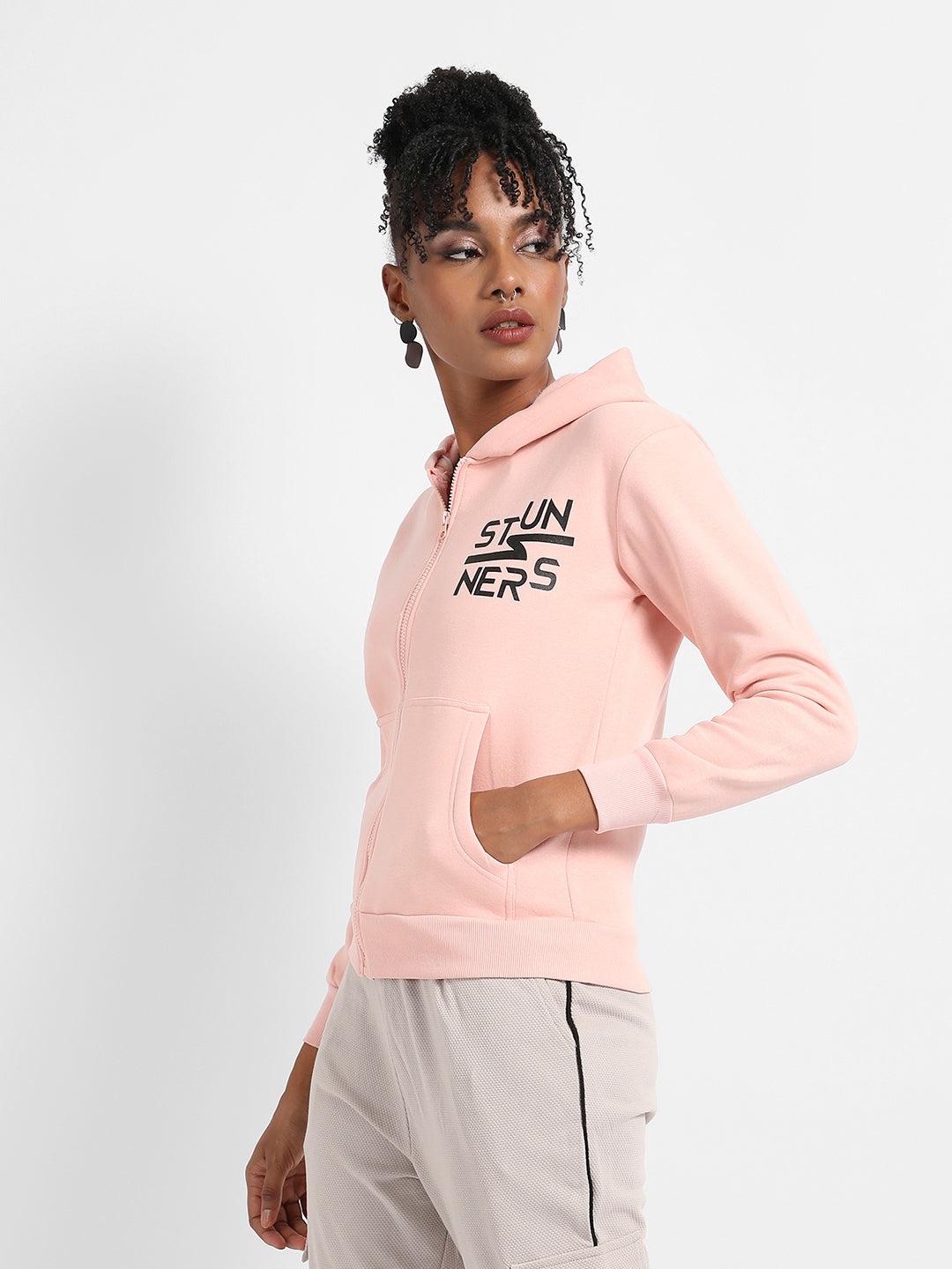 Zip-Front Stunners Hoodie With Kangaroo Pockets