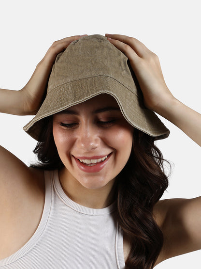 Solid Bucket Hat - Brown