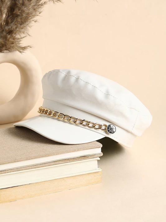 Chained Breton Cap - White
