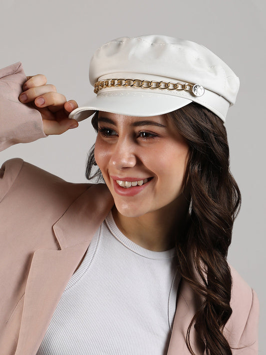 Chained Breton Cap - White