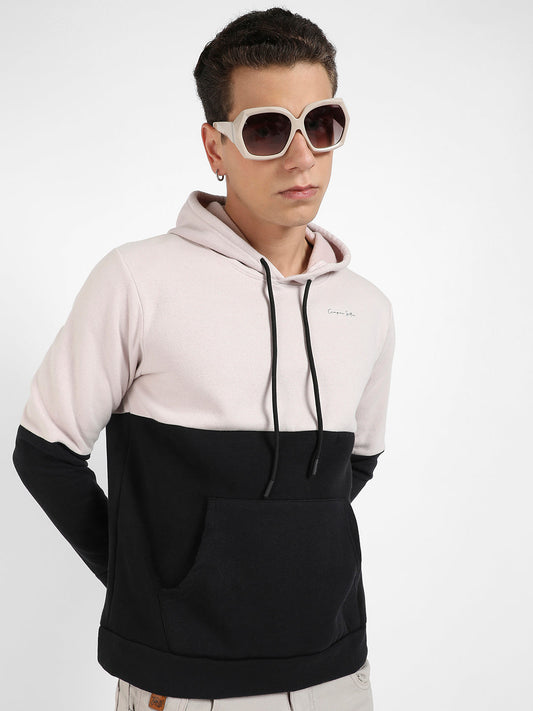 Colourblocked Hoodie With Kangaroo Pockets