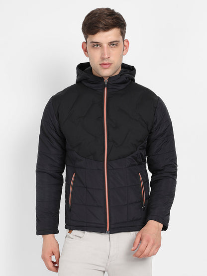 Puffer Jacket With Contrast Zipper